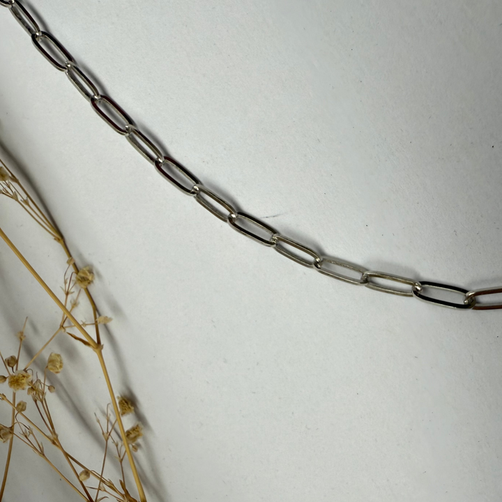 Silver link anklet