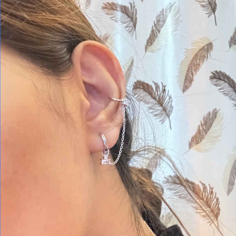 Zircon earcuff earring
