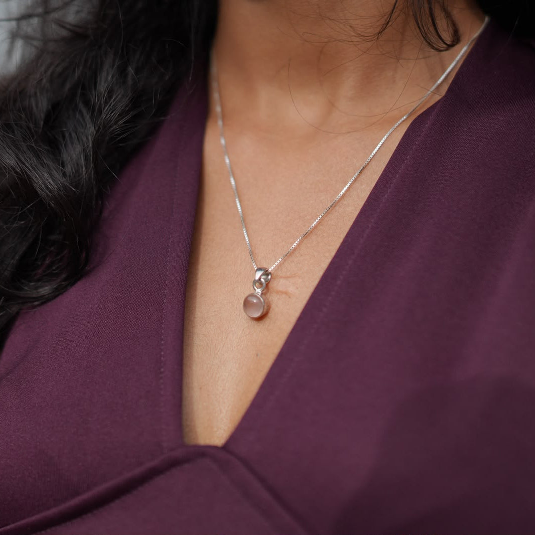 Rose quartz necklace