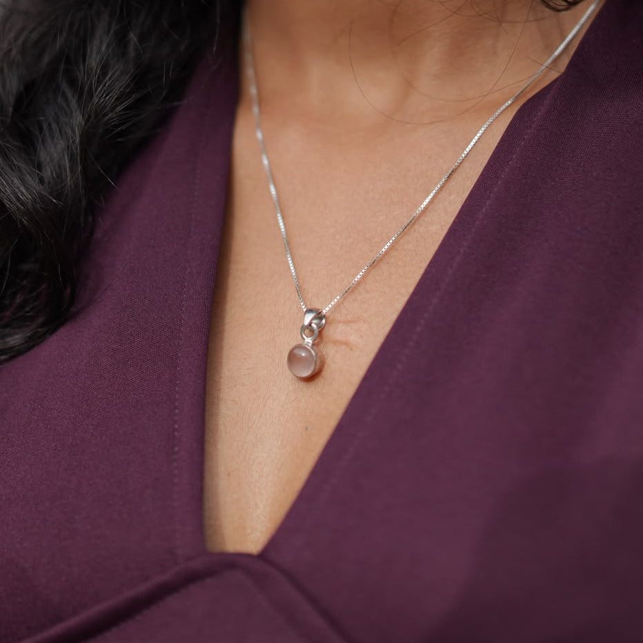 Rose quartz necklace