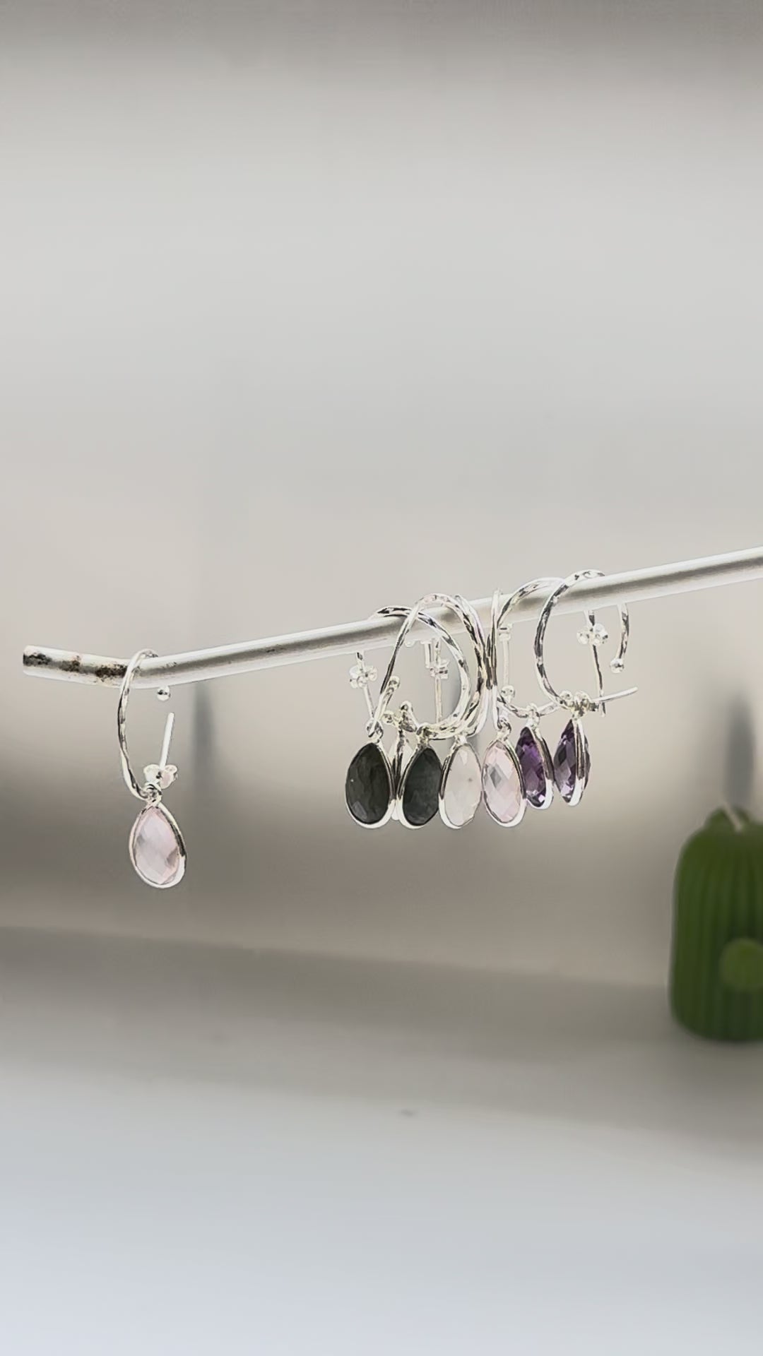 Gemstone hoops